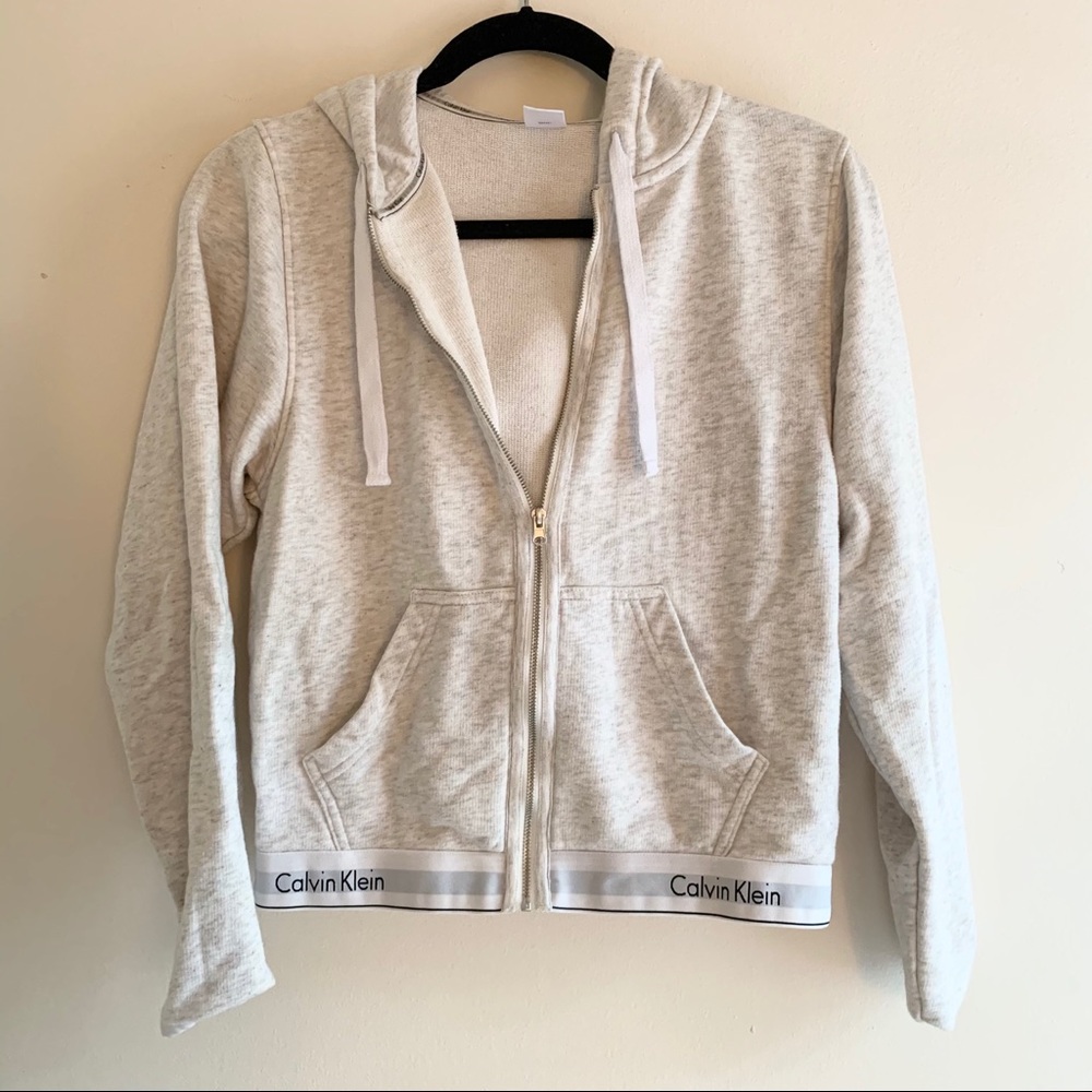 Calvin Klein Cropped Zip Up - S